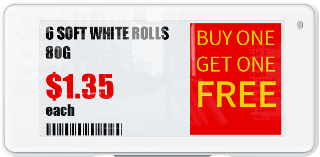 Электронный  ценник 2,66-дюйма