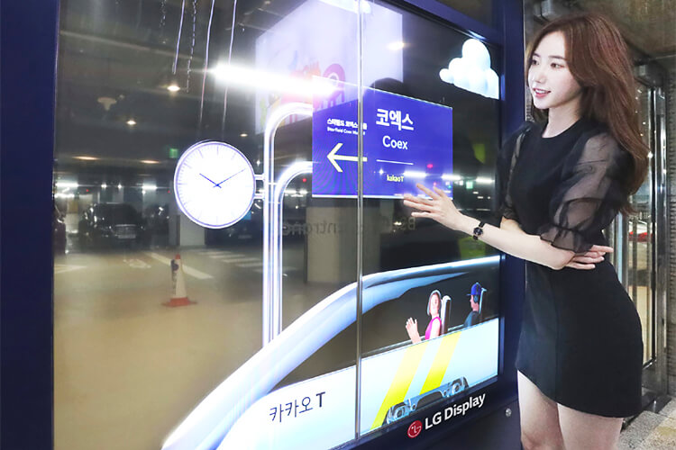LG Display и Kakao организовали умную парковку с полупрозрачными дисплеями